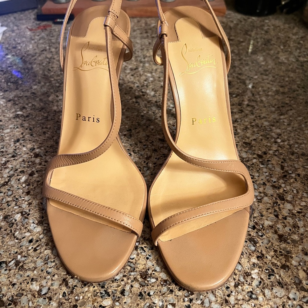 Christian Louboutin Rosalie 100 sandals- Nude